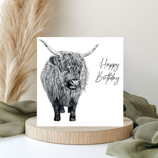 Happy Birthday Baby Highland Cow