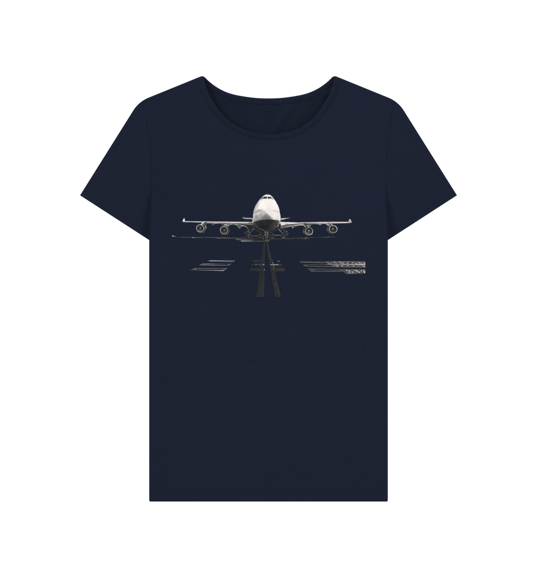 Navy Blue Women's Boeing 747 Tee Shirt