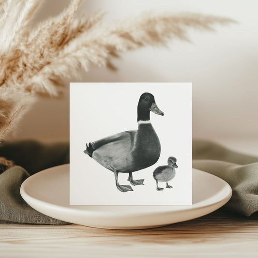 Rana and Duckling Greeting Card