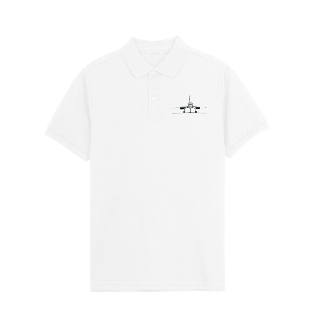 White Men's Organic Concorde Polo Shirt