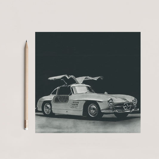 Mercedes Hand Drawn Greeting Card