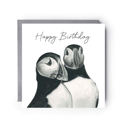 Birthday Puffins card