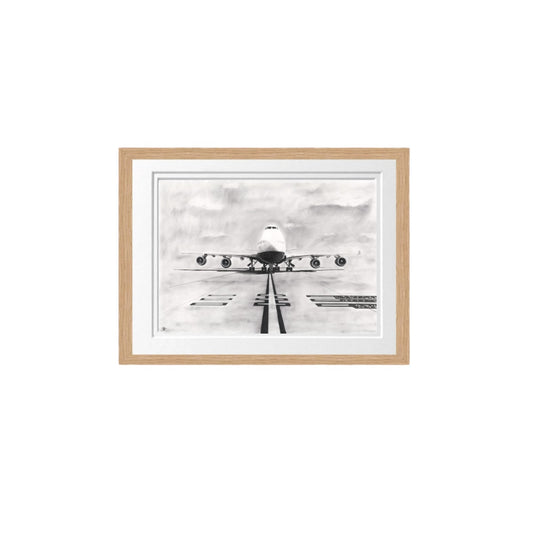 The 747 "Queen of the Skies" Fine Art Print – Hand-Drawn Aviation Artwork