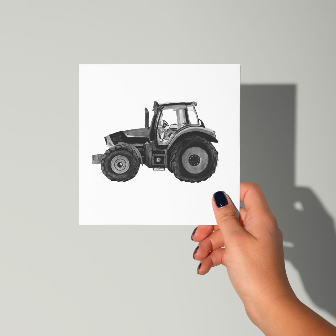 A Hand Drawn Tractor Greeting Card From Libra Fine Arts