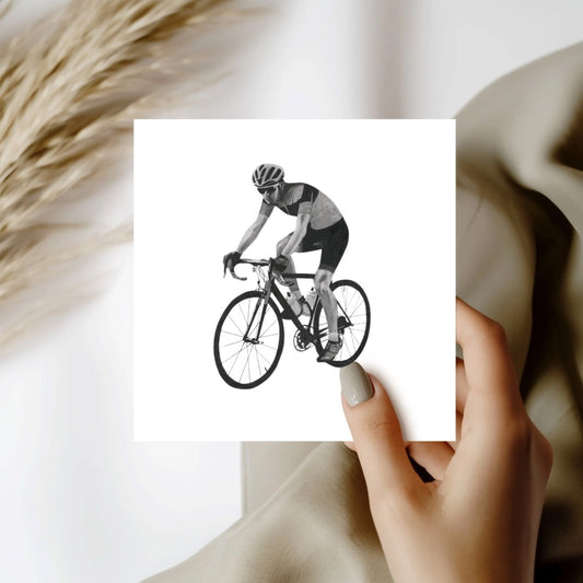 Cyclist Hand Drawn Greeting Card