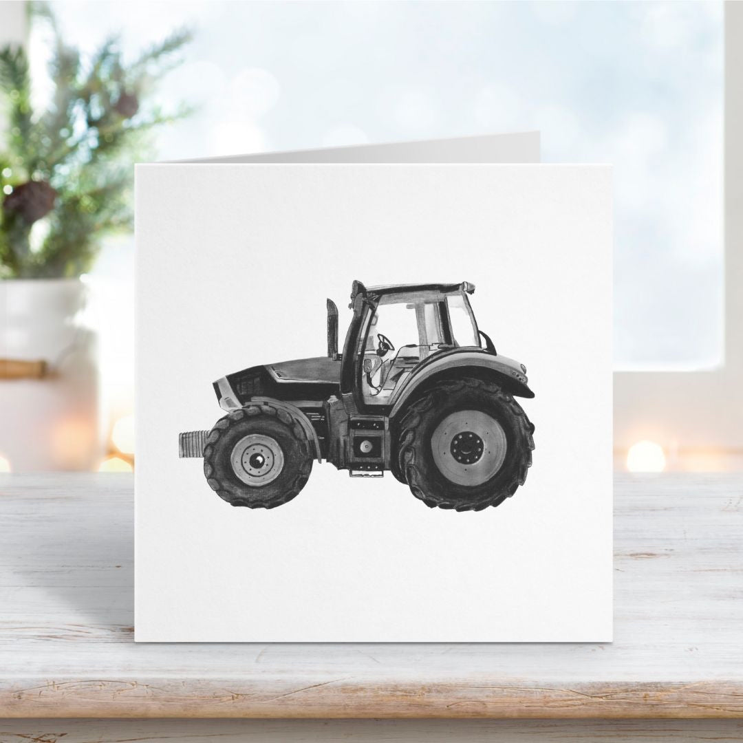 A Hand Drawn Tractor Greeting Card From Libra Fine Arts