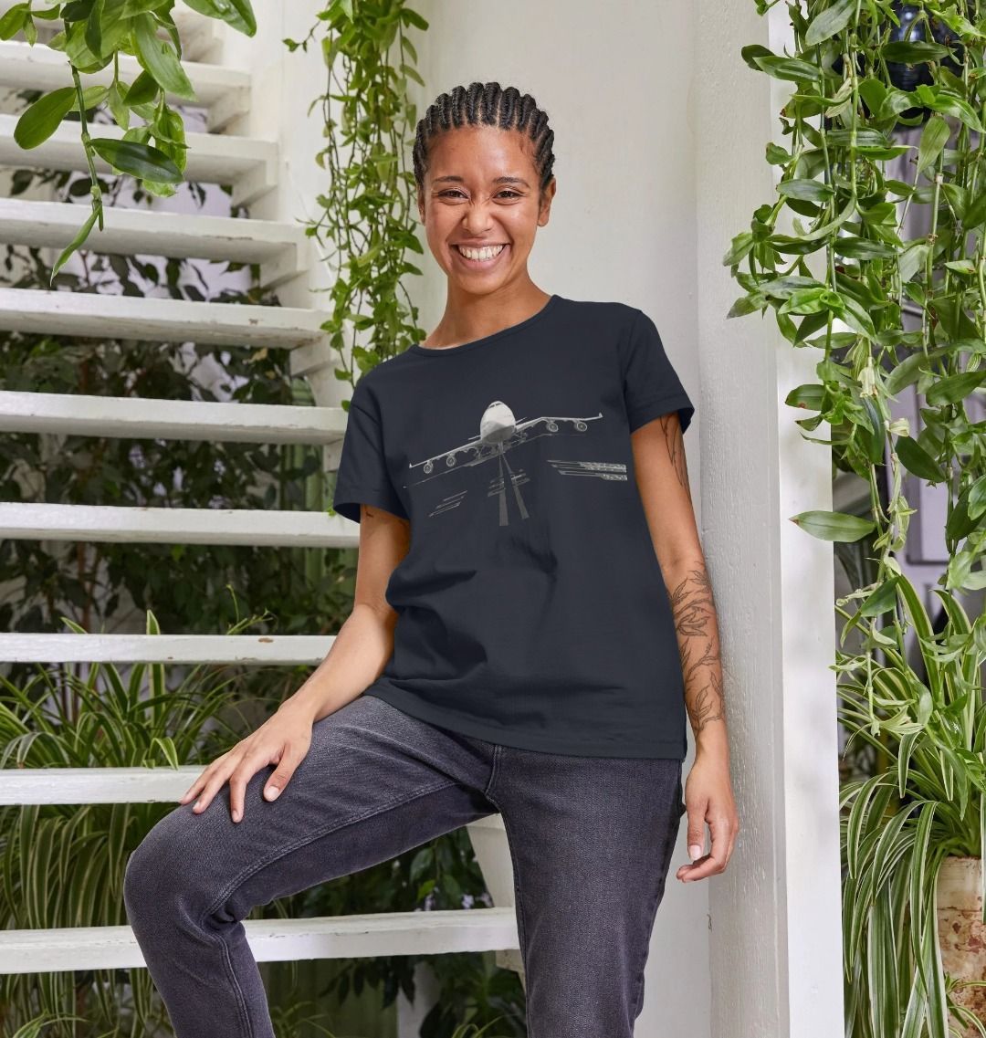 Women's Boeing 747 Organic Cotton Tee Shirt