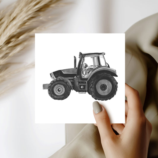 Tractor Hand Drawn Greeting Card