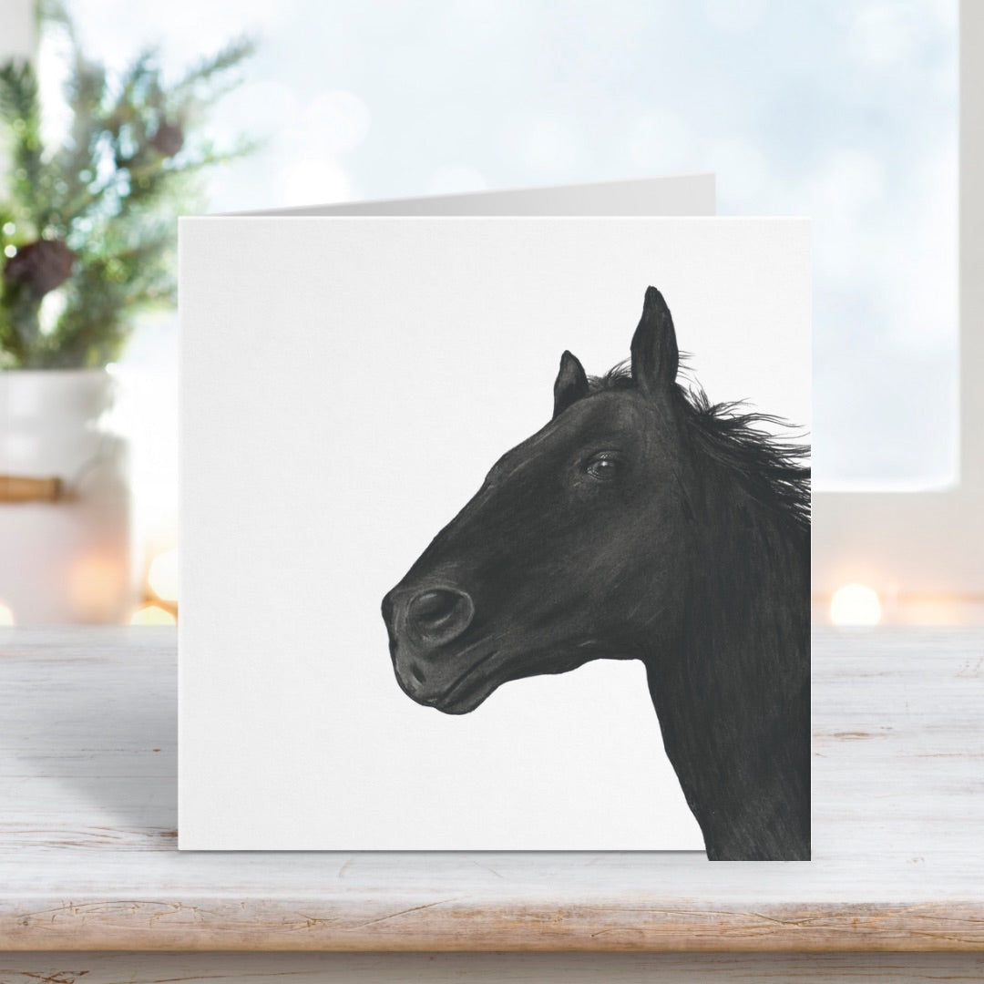 A Hand Drawn Stribor the Horse Greeting Card From Libra Fine Arts. A Hand Drawn Stribor the Horse Greeting Card From Libra Fine Arts. The perfect birthday card for horse lovers and countryside lovers,