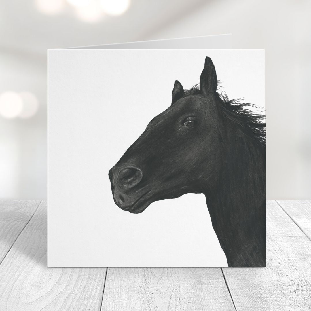 A Hand Drawn Stribor the Horse Greeting Card From Libra Fine Arts. A Hand Drawn Stribor the Horse Greeting Card From Libra Fine Arts. The perfect birthday card for horse lovers and countryside lovers,