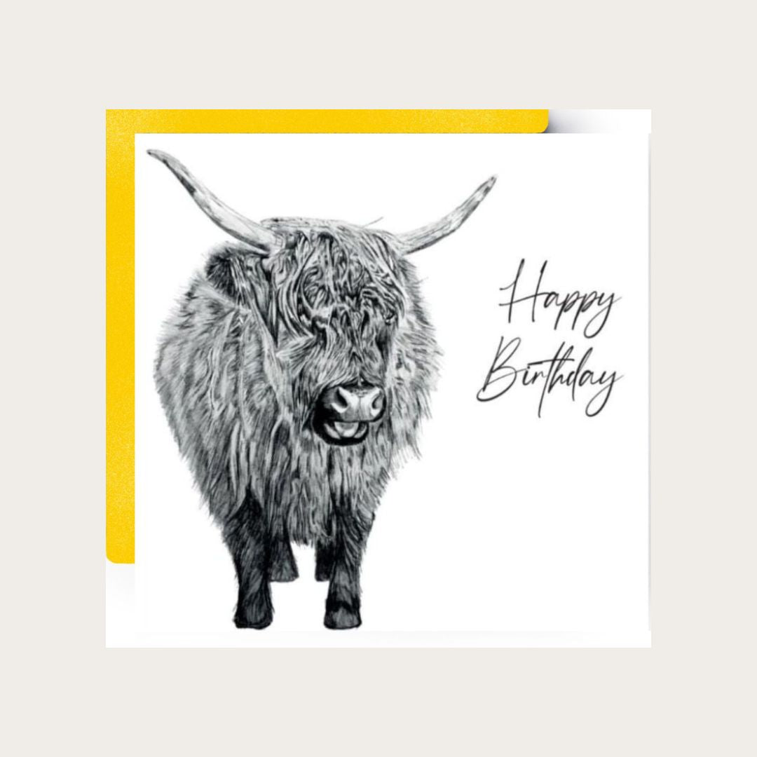 Happy Birthday Baby Highland Cow