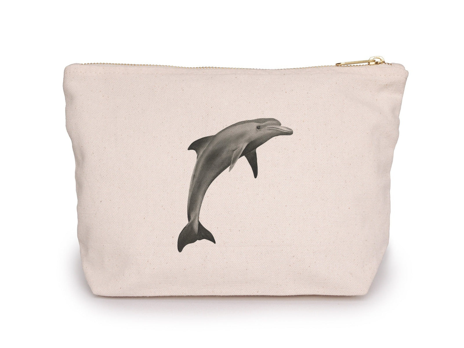 Dolphin Pouch Bag From Libra Fine Arts, Dolphin Pouch Bag: A charming pouch featuring a hand-drawn dolphin design. Perfect for organizing your essentials, this delightful bag makes a great gift for dolphin enthusiasts and marine life lovers. Ideal for birthdays, Christmas presents, or adding a touch of oceanic whimsy to your daily routine.