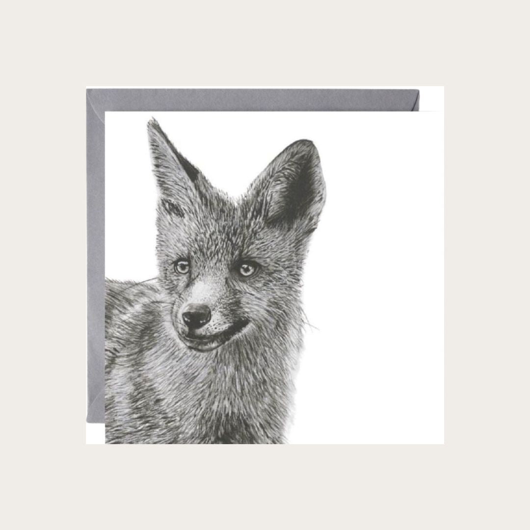 Fornax the Fox Hand Drawn Greeting Card