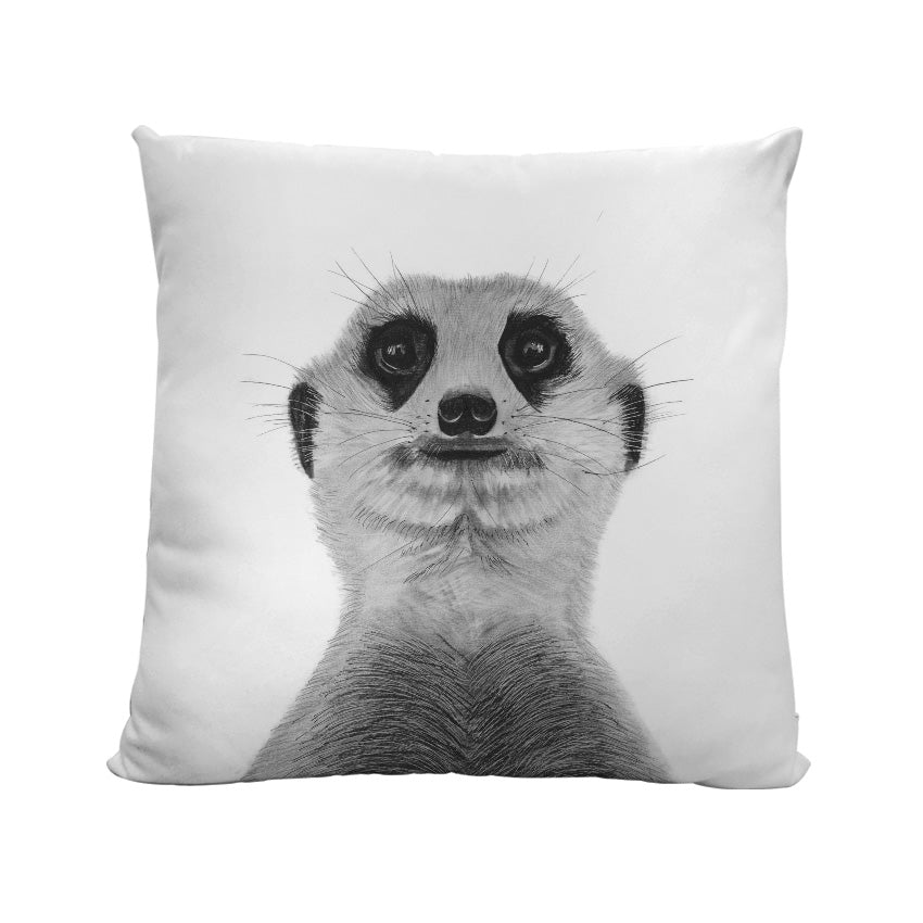 Faux Suede Meerkat Cushion – LIBRA FINE ARTS