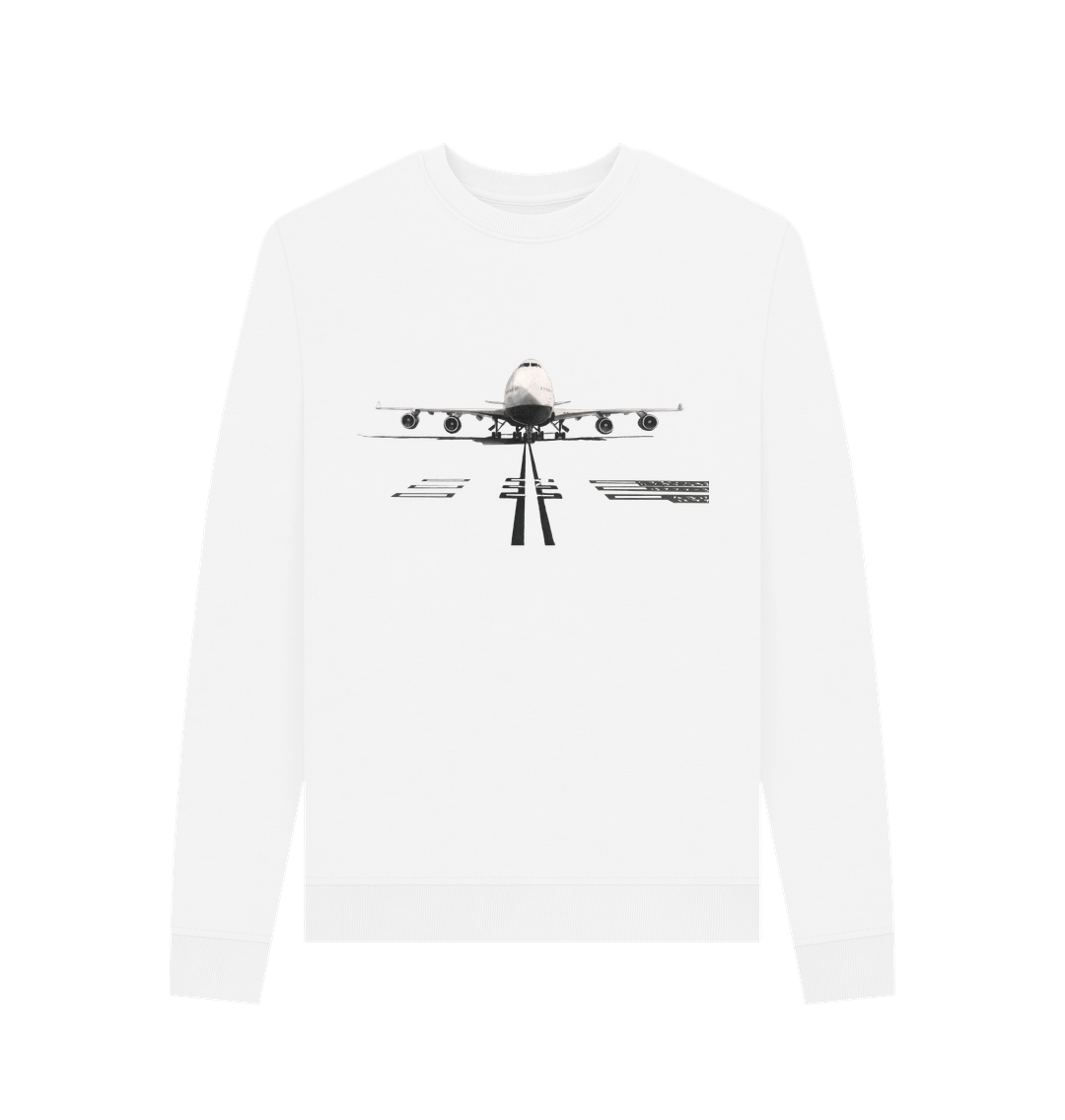 White Boeing 747 Women\u2019s Organic Cotton Jumper