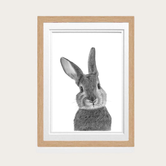 Bellatrix the Bunny Fine Art Print – Charming Hand-Drawn Wildlife Illustration