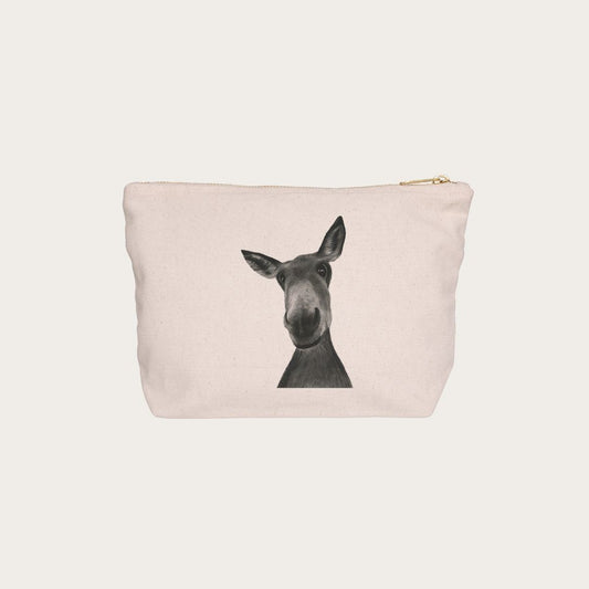 Donkey Pouch Bag From Libra Fine Arts, Donkey Pouch Bag From Libra Fine Arts, Cute Donkey Pouch Bag: Endearing pouch featuring a charming hand-drawn donkey design. Perfect for organizing your essentials, this whimsical bag makes a delightful gift for donkey lovers and animal enthusiasts. Ideal for birthdays, Christmas presents, or adding a touch of playful charm to your everyday lif