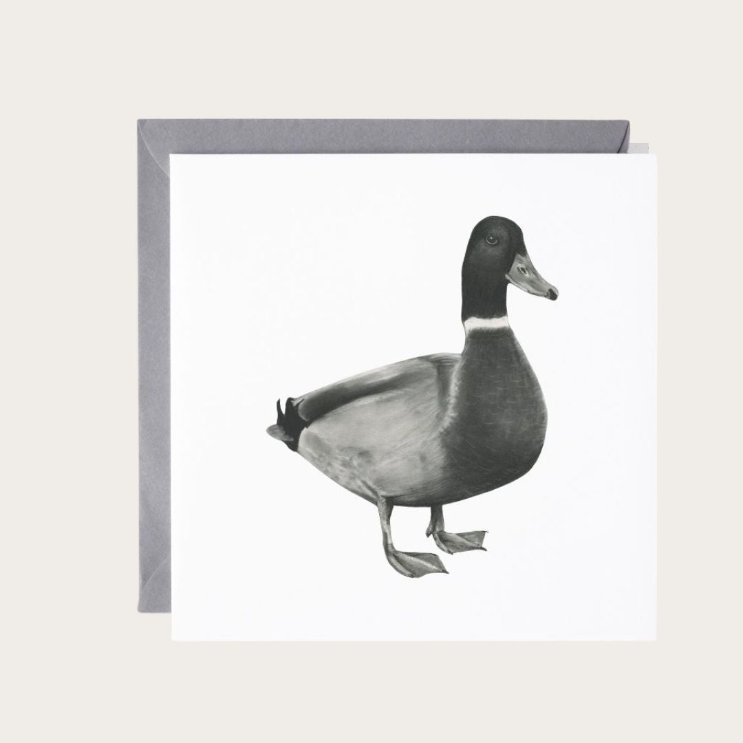 Rana the Duck Hand-Drawn Greeting Card – Countryside Wildlife Art