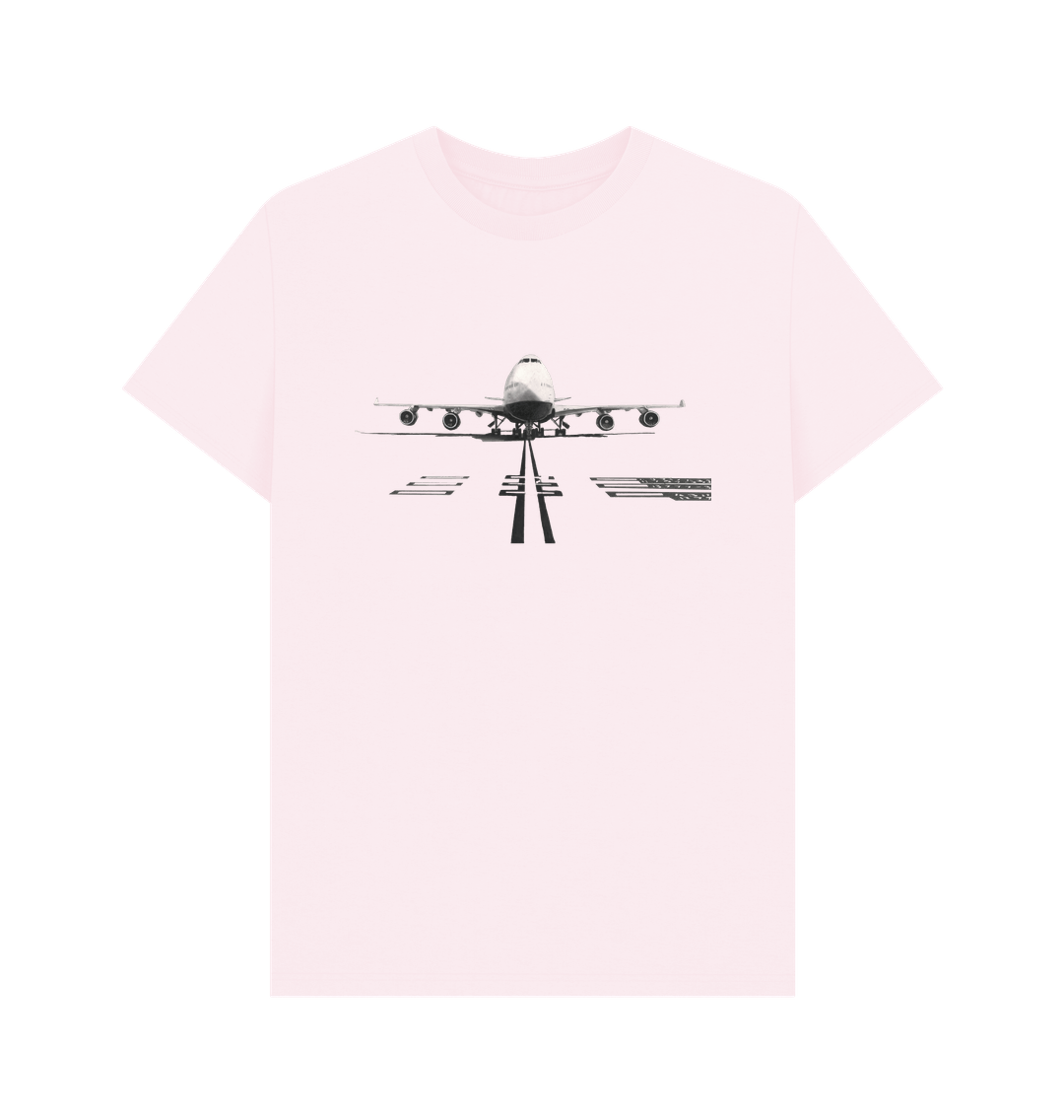 Pink Men's Boeing 747 Aircraft Organic Tee Shirt