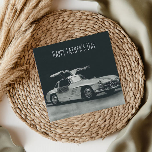 Happy Father’s Day Classic Mercedes Sports Car Card