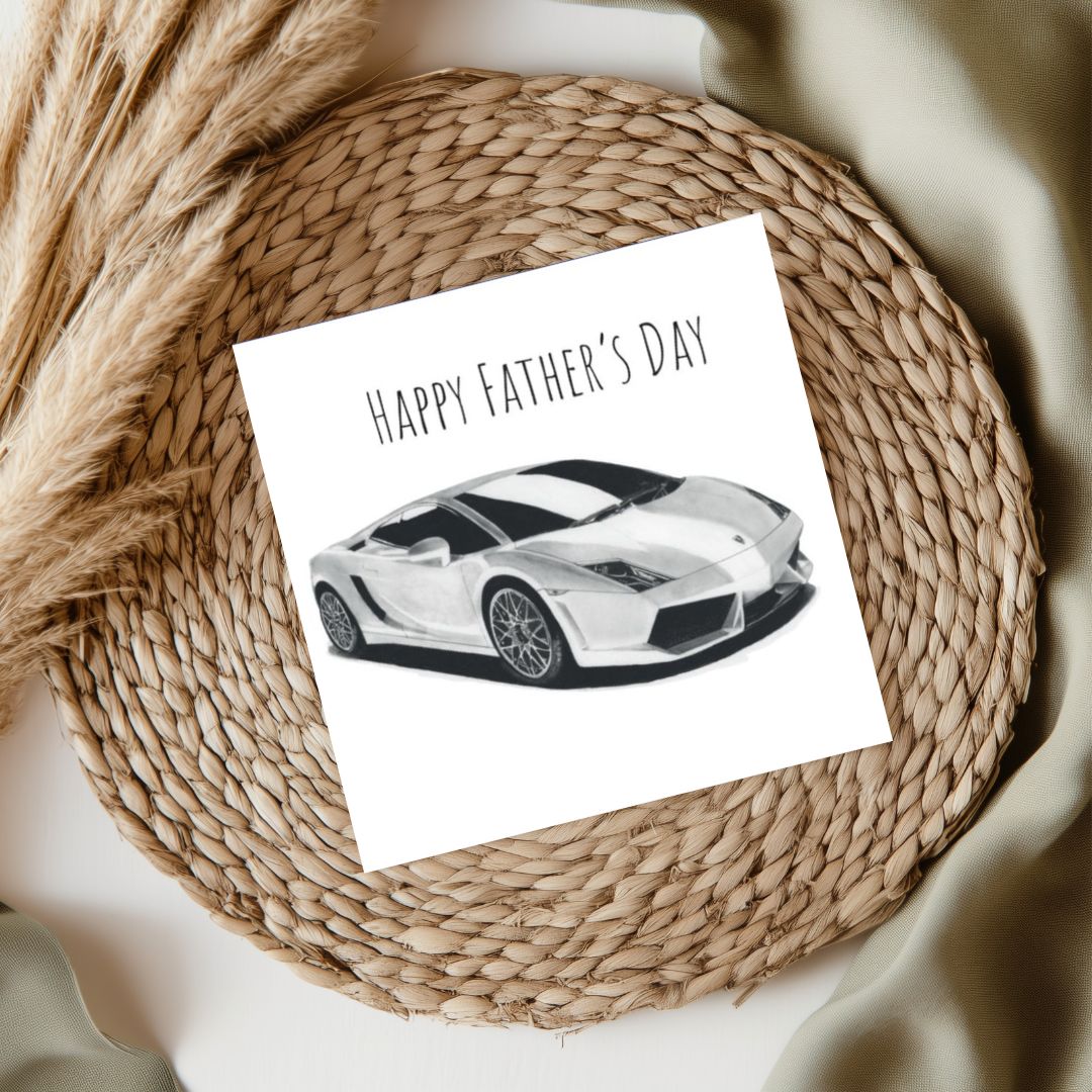 Happy Father’s Day Lamborghini Italian Sports Car Card