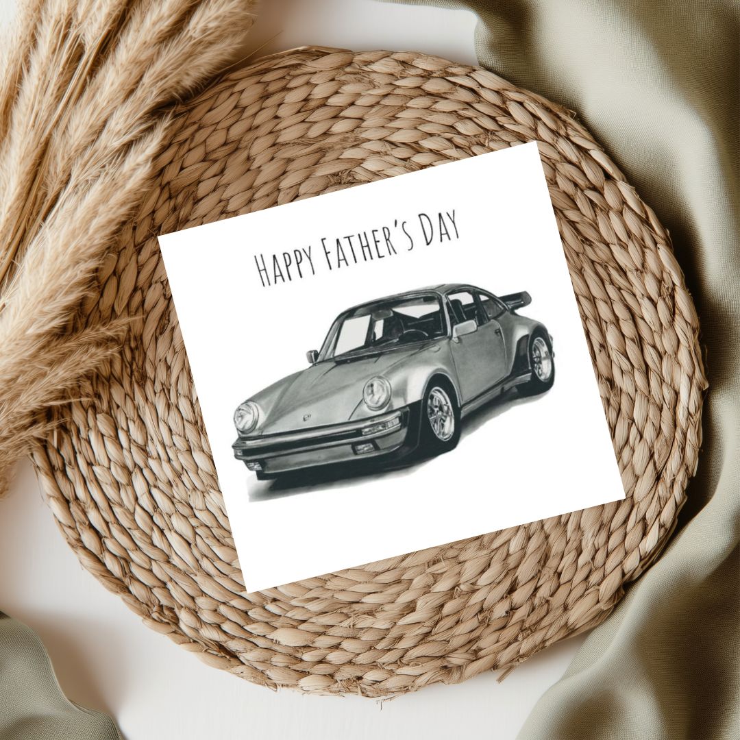 German Sports Car Porsche Happy Father’s Day Card