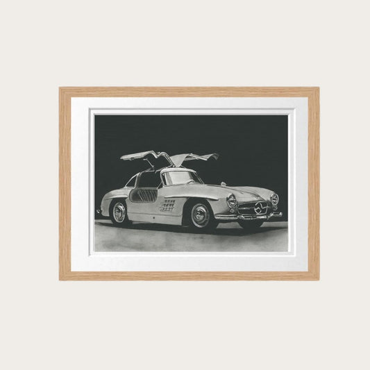 Gullwing" Car Fine Art Print – Classic Automotive Artwork