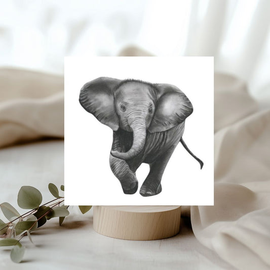 Hoku the Baby Elephant Greeting Card