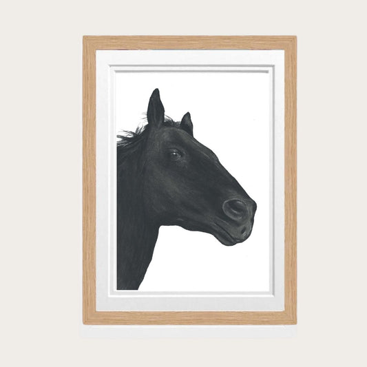 Stribor the Horse Fine Art Print – Hand-Drawn Wildlife Illustration