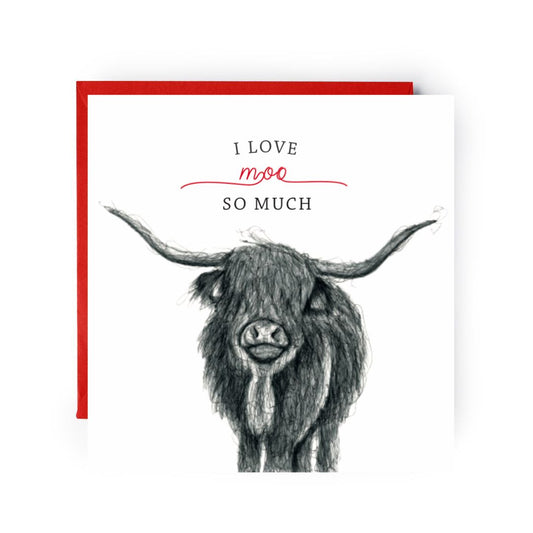 I Love Moo So Much Greeting Card