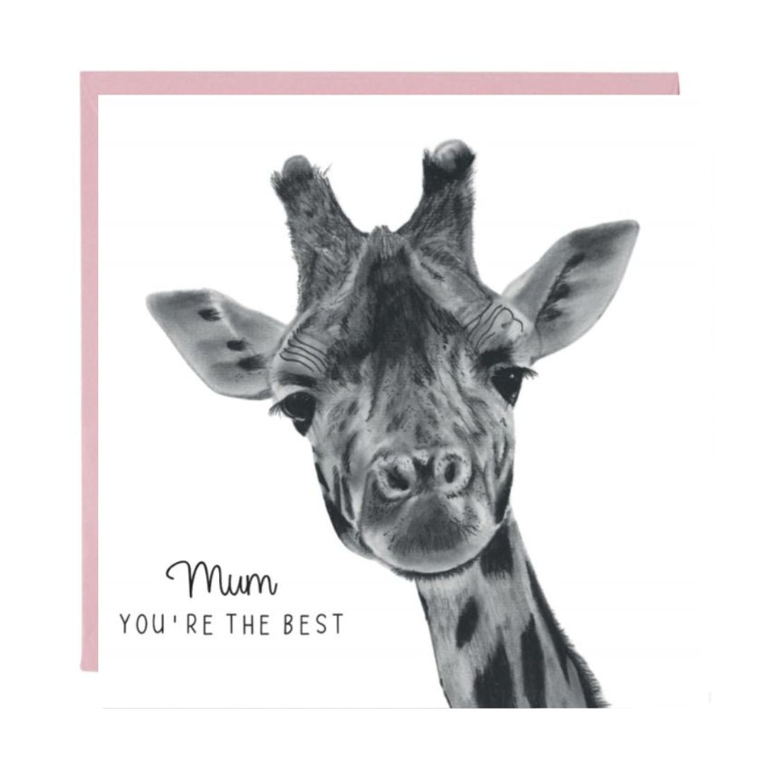 Mum You’re the Best Giraffe Card