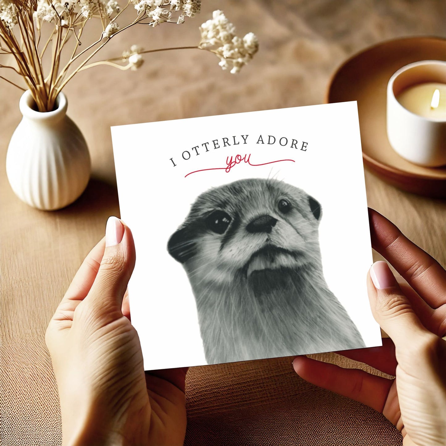 I Otterly Adore You Greeting Card