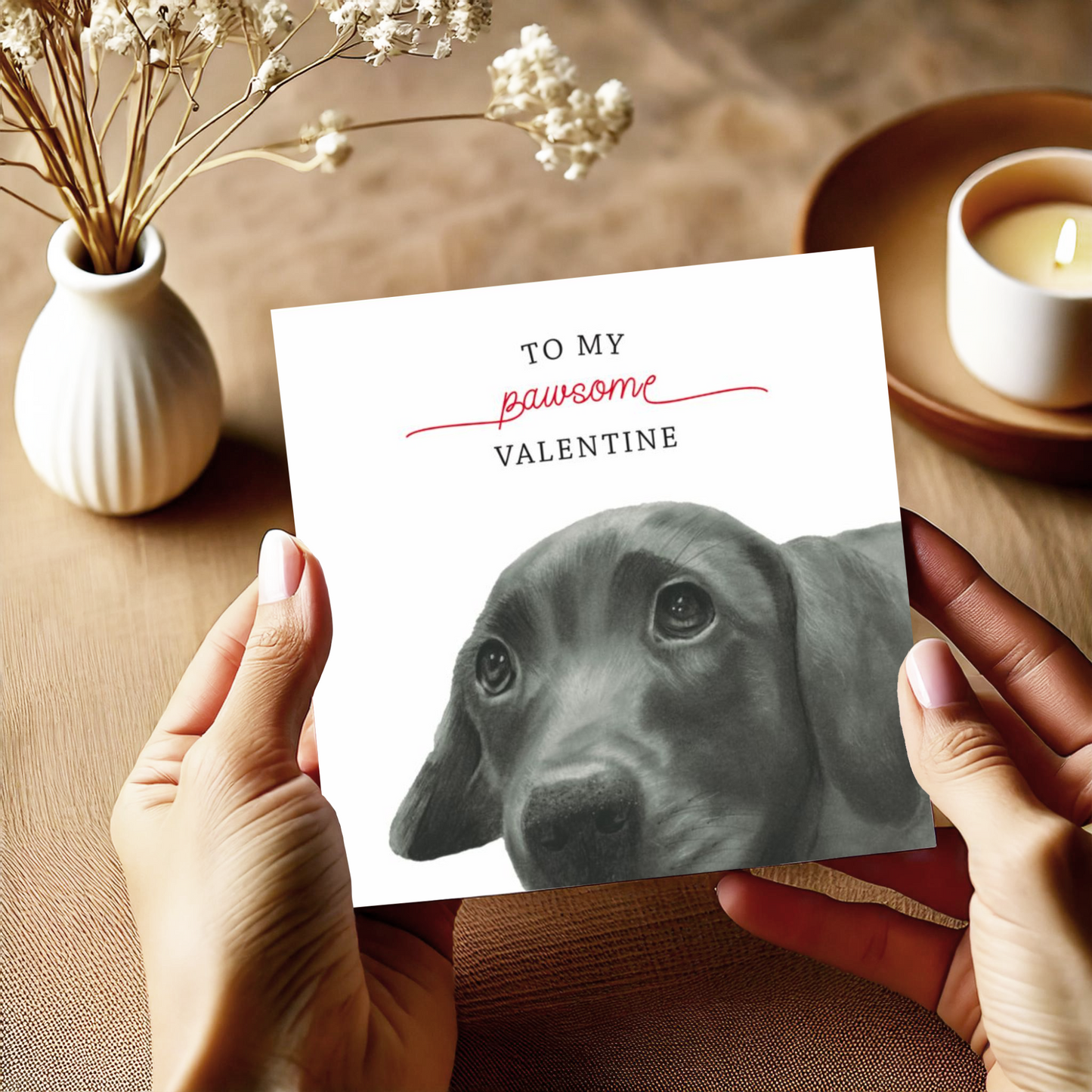 To A Pawsome Valentine Greeting Card