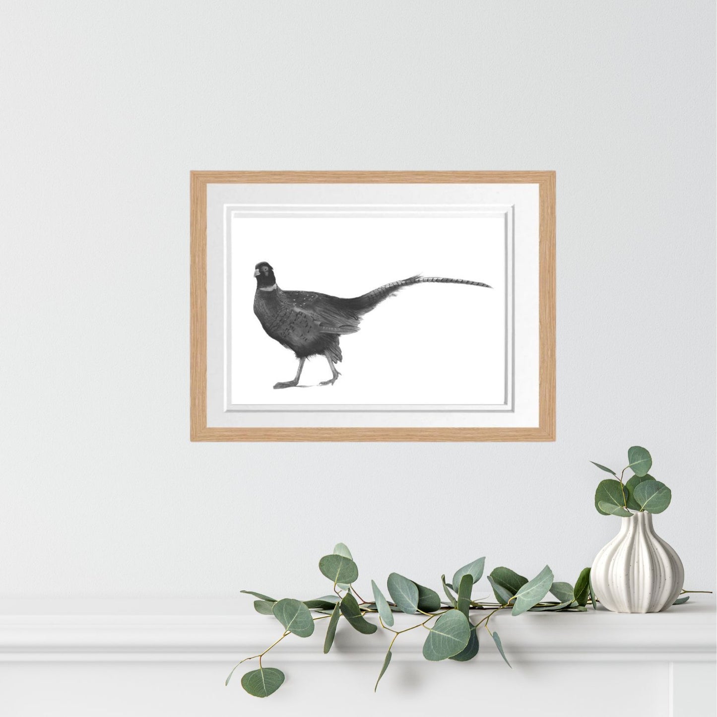 Pheasant Hand Drawn Print - Countryside Illustration