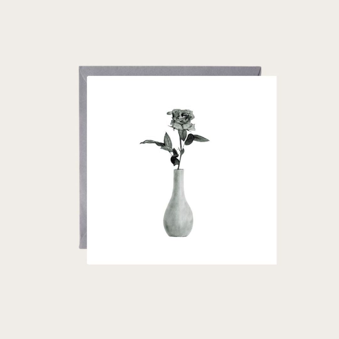 Rose in a Vase Greeting Card