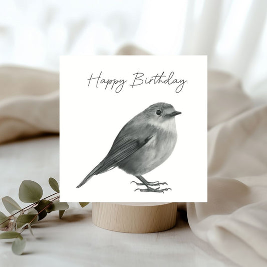 Atlas the Robin Birthday Card – Hand-Drawn Nature Illustration