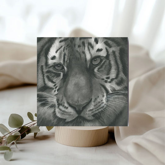 Hercules the Tiger Hand-Drawn Greeting Card – Wildlife Art Card