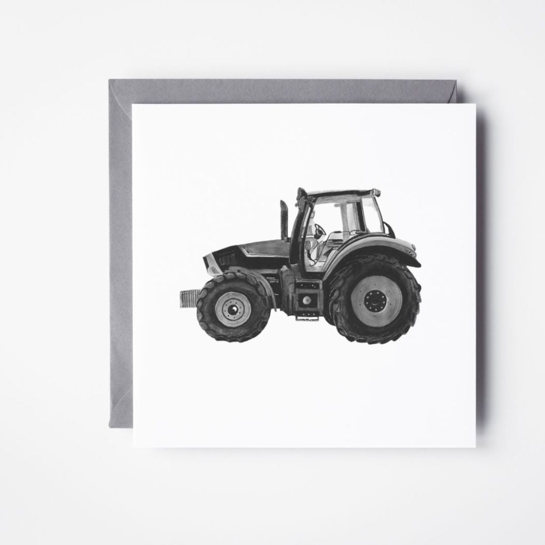 Tractor Hand Drawn Greeting Card