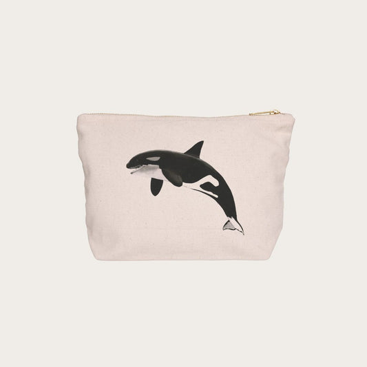 Lynx the Killer Whale Pouch Bag – Hand-Drawn Marine Life Accessory