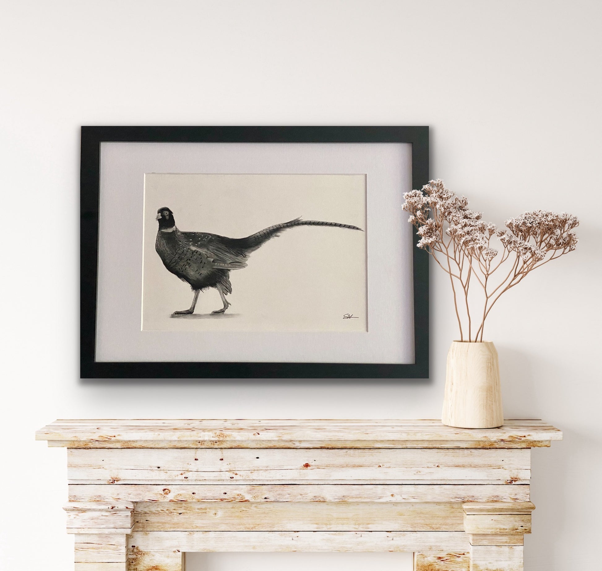 Cetus the Pheasant Fine Art Print - Wall Decor - Hand Drawn