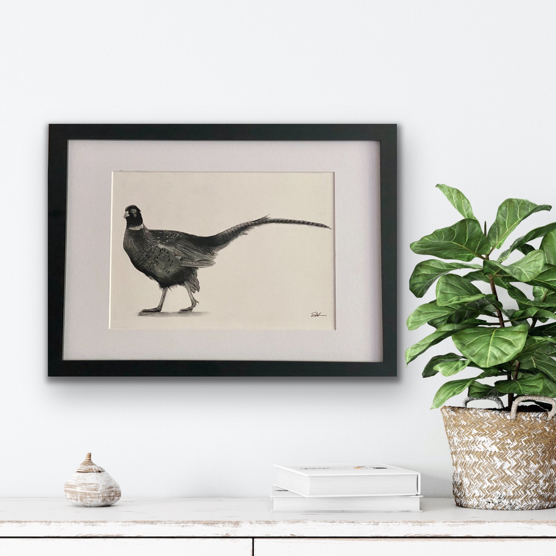 Cetus the Pheasant Fine Art Print - Wall Decor - Hand Drawn