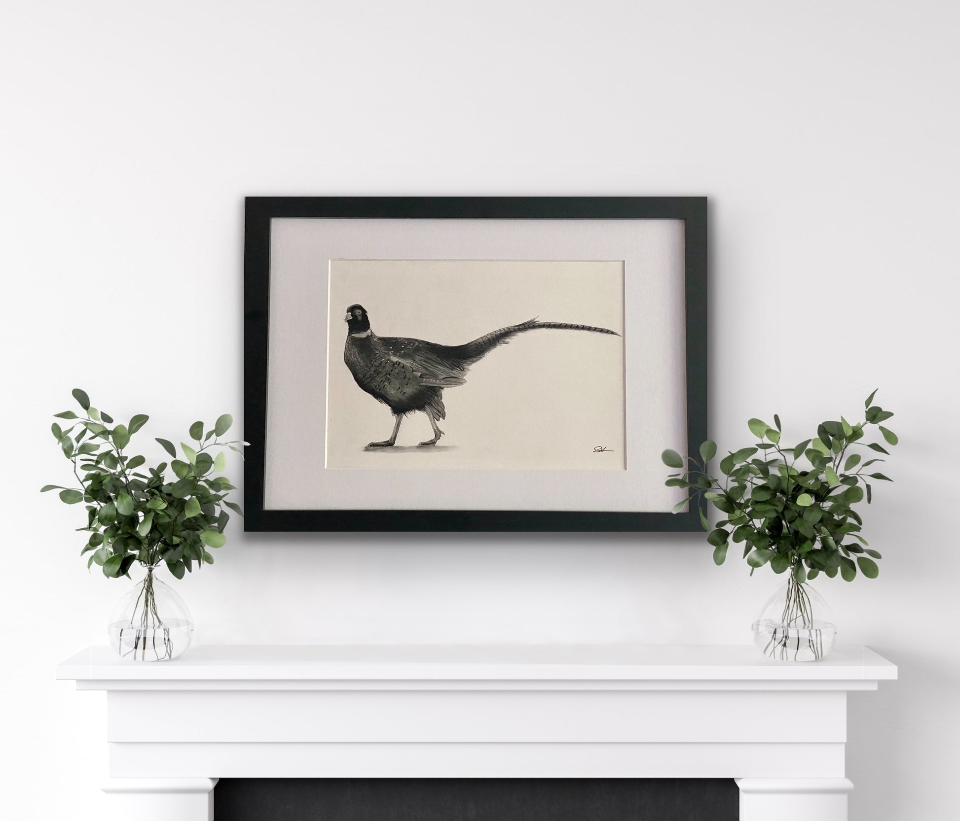 Cetus the Pheasant Fine Art Print - Wall Decor - Hand Drawn