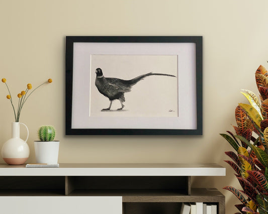 Cetus the Pheasant Fine Art Print - Wall Decor - Hand Drawn