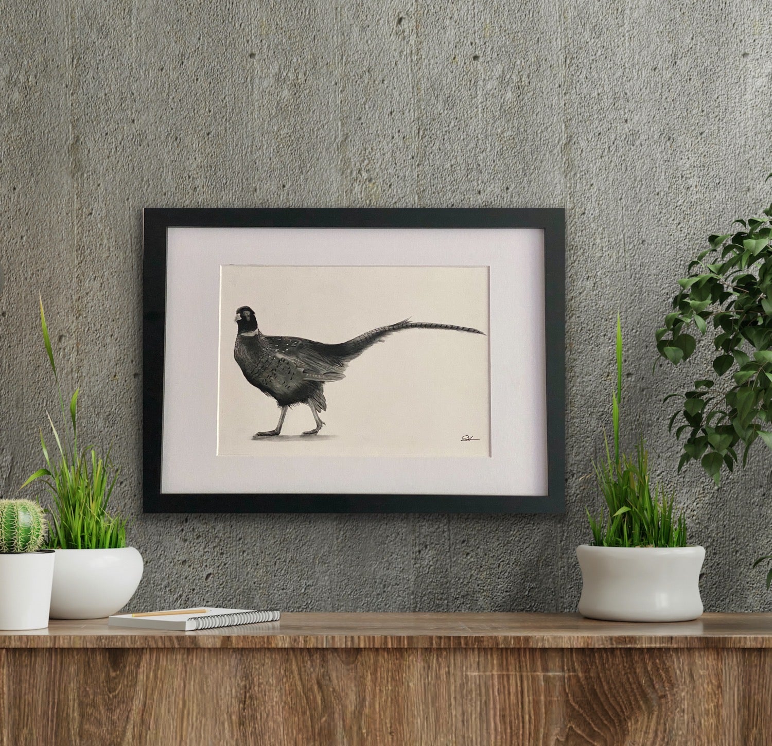 Cetus the Pheasant Fine Art Print - Wall Decor - Hand Drawn